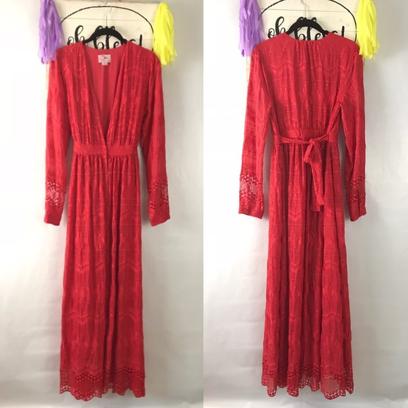 Olivia Culpo Red Embroidered Dress - Picture 2 of 7